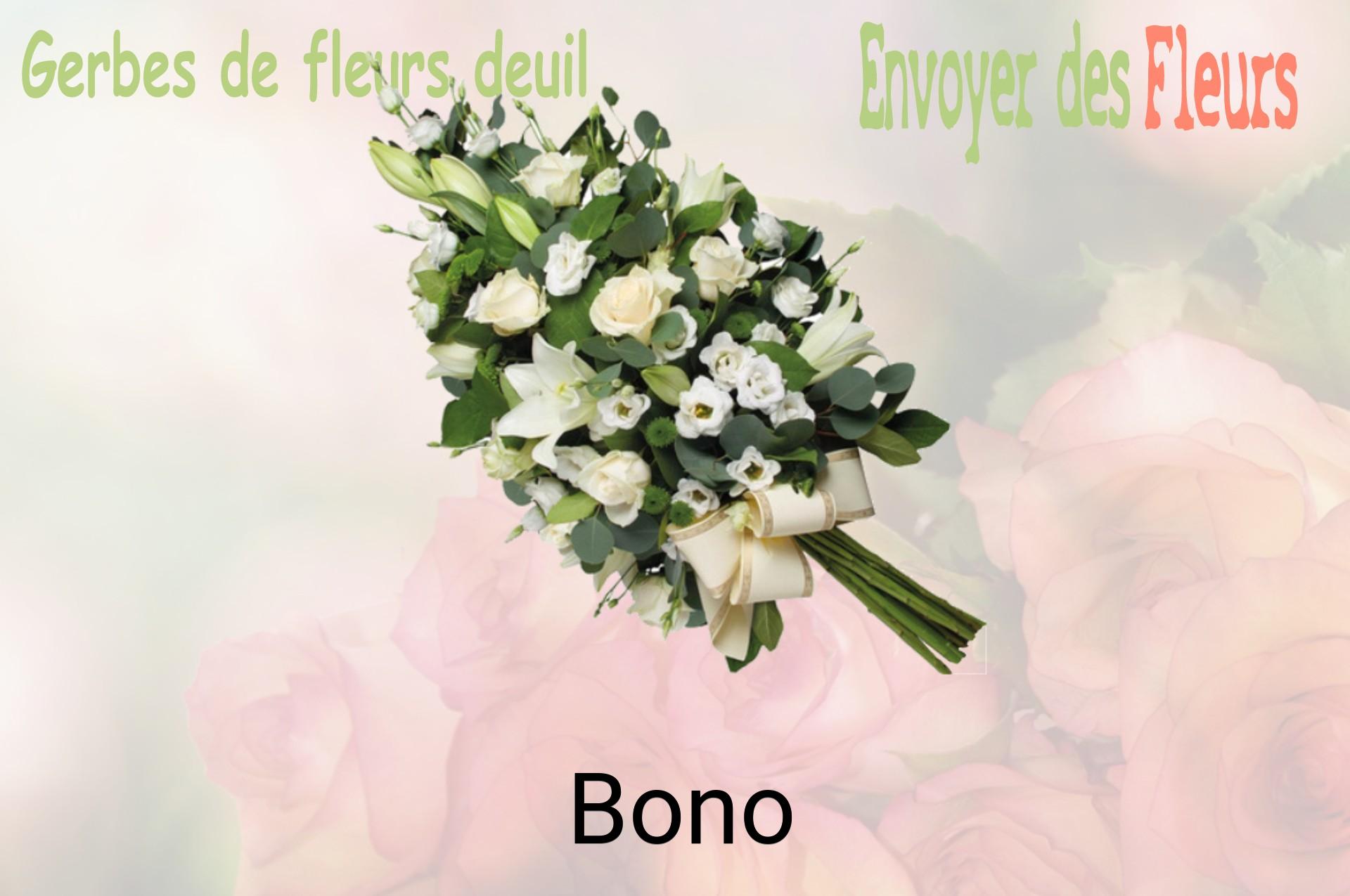 Gerbe de fleurs de deuil livrée à Bono